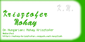 krisztofer mohay business card